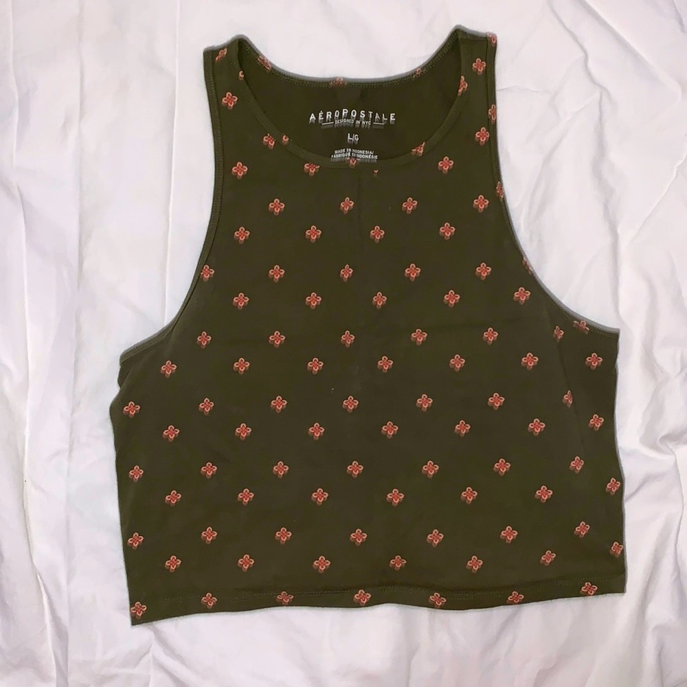 olive green halter top